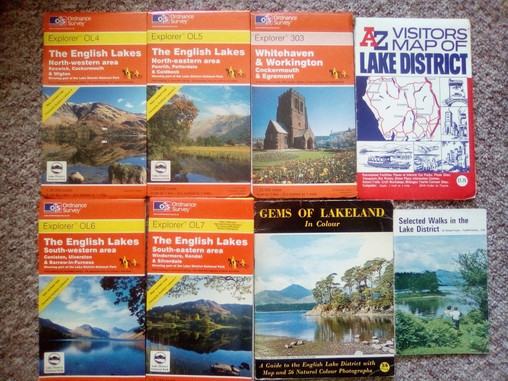 THE ENGLISH LAKES OL 4 5 6 7 303 DISTRICT EXPLORER ORDNANCE SURVEY MAPS OS LOT
