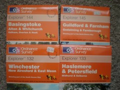 123 133 144 145 BASINGSTOKE GUILDFORD HASLEMERE EXPLORER ORDNANCE SURVEY MAPS OS