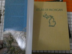 Atlas of Michigan pub 1977 h/c d/c detailed stats in 8 sections 242 pages