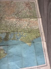1930s Bartholomew’s revised half-inch Map of NEW FOREST isle Of Wight