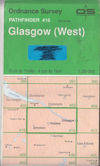 Ordnance Survey Map 1:25,000 Pathfinder Sheet NS 46/56 Glasgow (West)