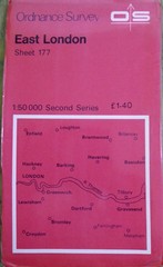 Landranger 177. East London. OS 1:50,000 Map. Ordnance Survey. Vintage.
