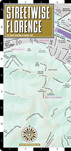 STREETWISE FLORENCE MAP – LAMINATED CITY CENTER STREET MAP By Streetwise Maps VG