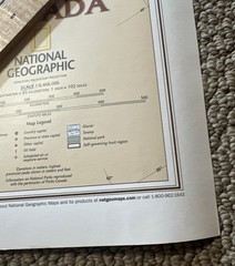 National Geographic Canada Wall Map Classic 38” x 32” 2019 Paper