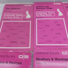 15 Vintage ORDNANCE SURVEY 1:50,000 Maps from 1970’s & 80’s Including 1st Series
