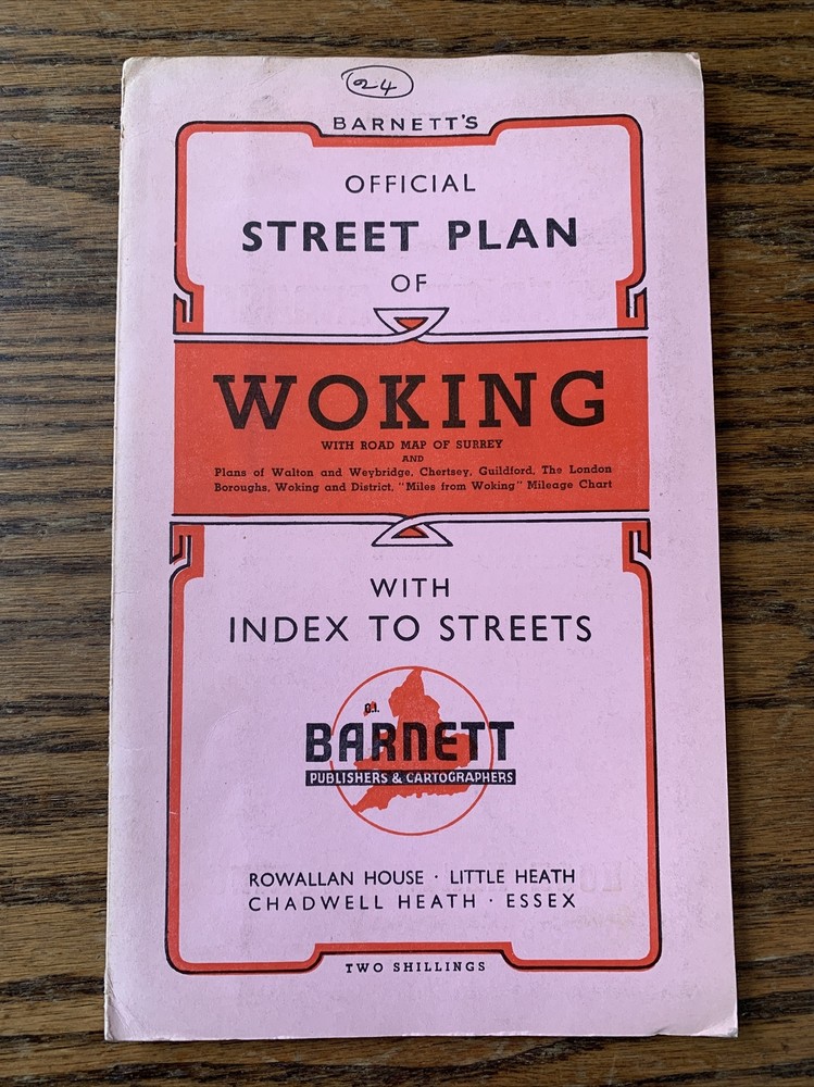 Vintage Woking Official Street Plan – Barnetts