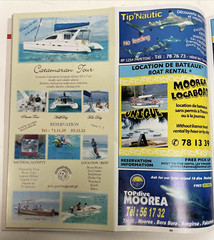 Mo’orea Society Islands French Polynesia Fold Out Guide Book Brochure Map