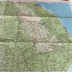 LINCOLNSHIRE Bartholomew Revised Contoured Half Inch Map sheet 30 Paper 1955