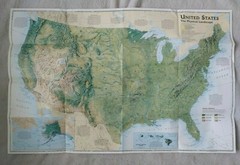National Geographic Map, Poster. Federal Lands In The Fifty States October 1996