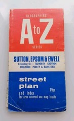 Vintage Geographers A-Z Series Sutton, Epsom, Ewell A-Z Street Plan
