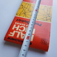 Peak District Bartholomew Ordinance Survey Map Hiking 1970s vintage British