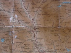 Vintage Batholomew’s Harrogate map c1920 Half Inch Sheet 4 Leeds York Bradford