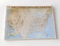 Giant USA Map Laminated MICHELIN 761 United States America Wall Decor 2007