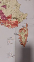 Folded France Map Wines and Brandy with Designation of Origin / Regions