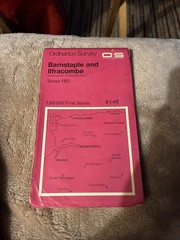 OS, Ordnance Survey Landranger map- no: 180, Barnstaple & Ilfracombe