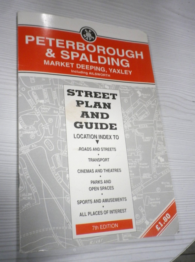 Street Plan and Guide to Peterborough & Spalding, SP Maps (1979)