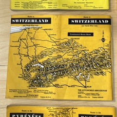 Vintage AA Route Maps x6 Europe Collectibles Driving Memorabilia Arts Crafts