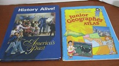 Set of 2 History / Geography Books~NYSTROM JUNIOR GEOGRAPHER ATLAS~HISTORY ALIVE