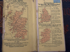 Bartholomew Inverness & Spey Cloth Folding Tourists Cyclists Vintage Map