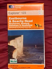 OS,Ordnance Survey, Explorer map Sheet 123, Eastbourne & Beachy Head