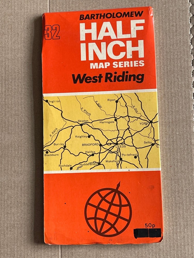Bartholomew, Half Inch Map Series, No:32, West Riding, 1970’s