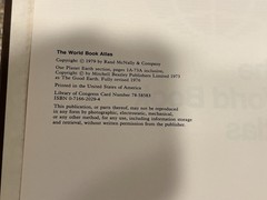 THE WORLD BOOK ATLAS 1979, Vintage Reference Book w/ Color Maps, 9”x11”, 372 pgs