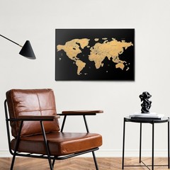 Scratch Off World Map Travel Poster With Flags – Black Large 60×40 cm A1/A2 Gift