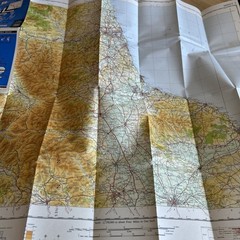 NORTH EAST ENGLAND 1964 CLOTH Ordnance Survey Quarter Inch Map Sheet 9 Whitby