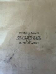 Vintage Official Map of Jersey BKS Air Survey Fold Out Tourist Map Original