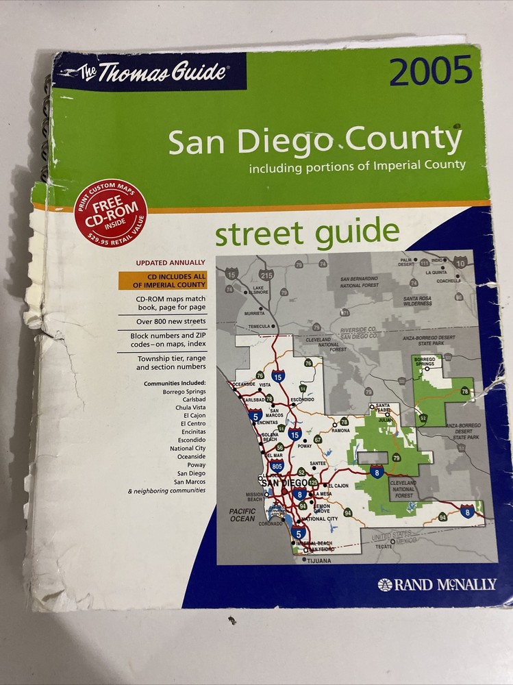 Thomas Guide 2005 San Diego County & Imperial County Street Guide / Map McNally