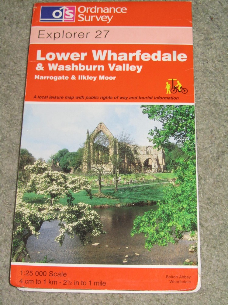 Ordnance Survey Explorer 1:25,000, Sheet 27 / 297 Lower Wharfedale; 1997 edition