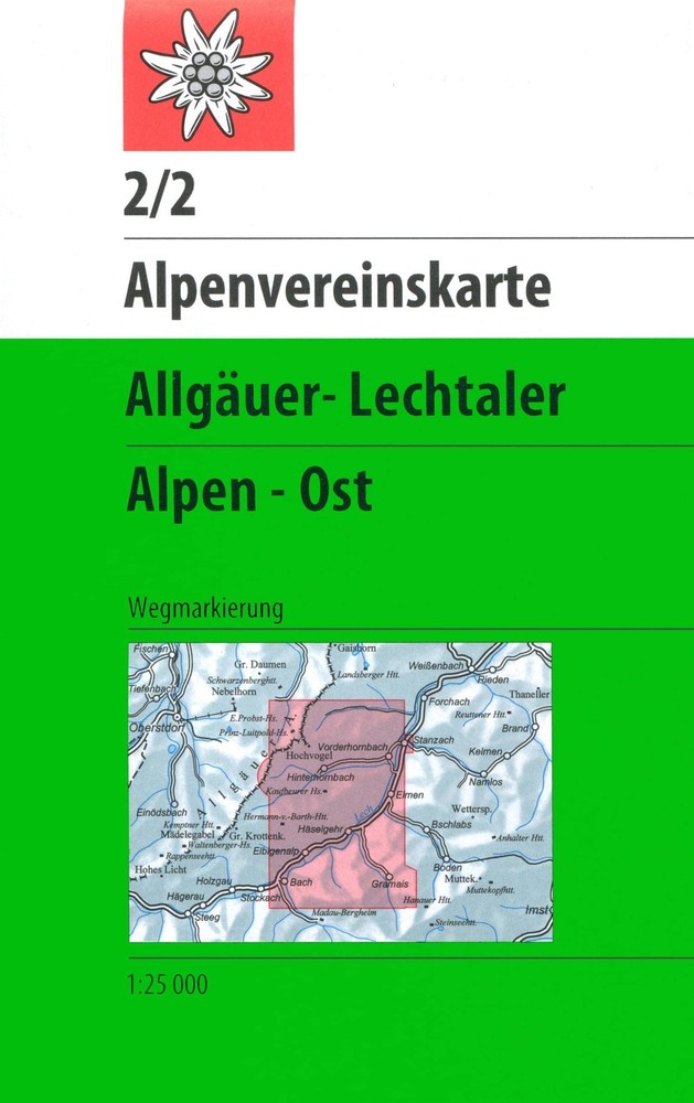 Allgäuer & Lechtaler Alpen Ost (Map) Alpenvereinskarte (UK IMPORT)
