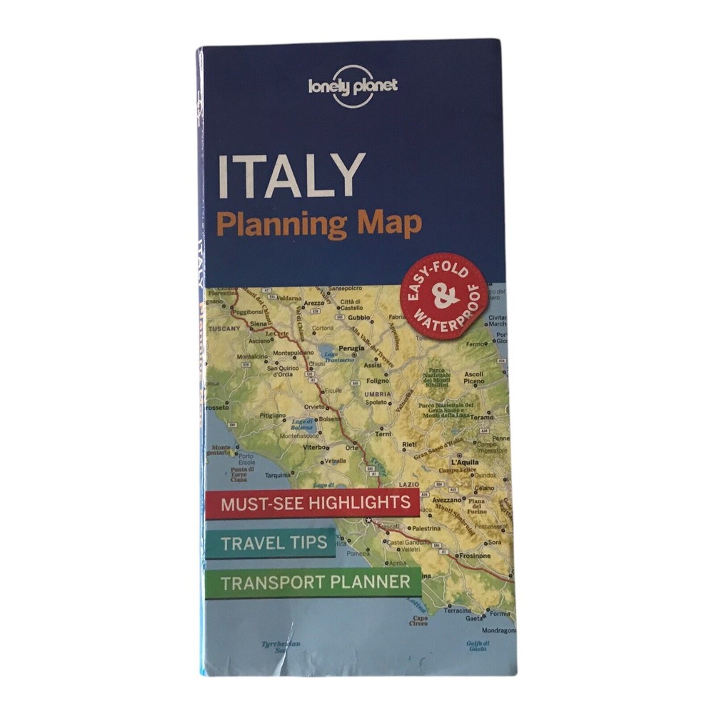 Lonely Planet Italy Planning Map 1st Edition Road Map Highlights Travel Tips