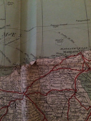Bacon’s Motoring & Cycling Road Map. 50 miles round London Antique Map.