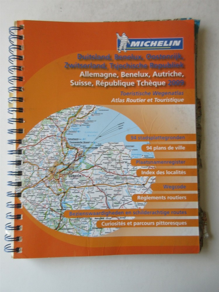 MICHELIN ATLAS GERMANY/BENELUX/AUSTRIA/SWITZERLAND/CZECH 2009 in Dutch