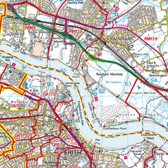 (G104) Map of Romford Postcode RM Sectors, Poster of Romford Postcodes