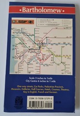 Vintage 1991 Official Glasgow Streetfinder Colour Papwr Fold Up Bartholomew Map