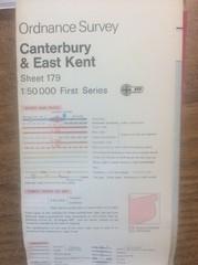 Canterbury & East Kent England OS Landranger GB Map 1:50000 First Series