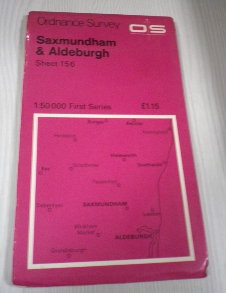 Ordnance Survey Map 1:50,000 Sheet 156 Saxmundham & Aldeburgh