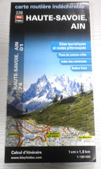 Haute-Savoie, Ain Regional Map 228 by Blay-Foldex 1:180,000 Scale