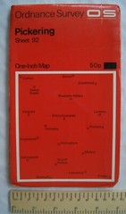1970 OS 1″ map Sheet 92 Pickering