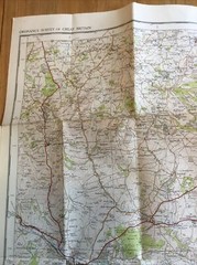 1937 Ordnance Survey One Inch Fifth Edition Cloth Map 140 Bournemouth & Weymouth