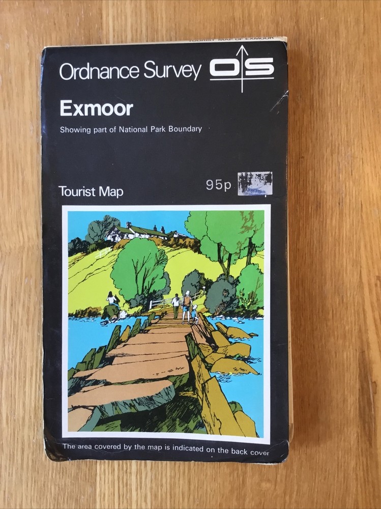 1972 Ordnance Survey One Inch Tourist Map Exmoor (incl Minehead & Barnstaple )
