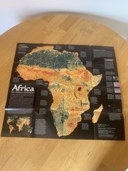 National Geographic Africe A Storied Landscape Map Magazine 2005