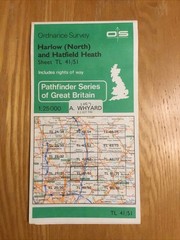 1985 Ordnance Survey Pathfinder Map TL 41/51 Harlow North And Hatfield Heath
