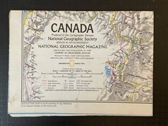 National Geographic Canada Map Supplement Only – No Mag March 1972 Vol 141 No 3