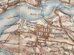 England & Wales 1912 Ordnance Survey Large Sheet Series Map 100 Of Pembroke