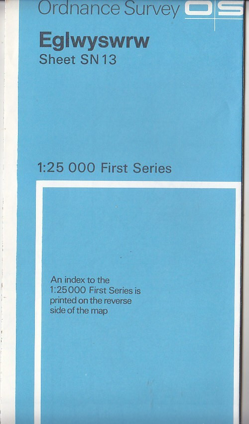Ordnance Survey Map 1:25,000 First Series Sheet SN 13 Eglwyswrw