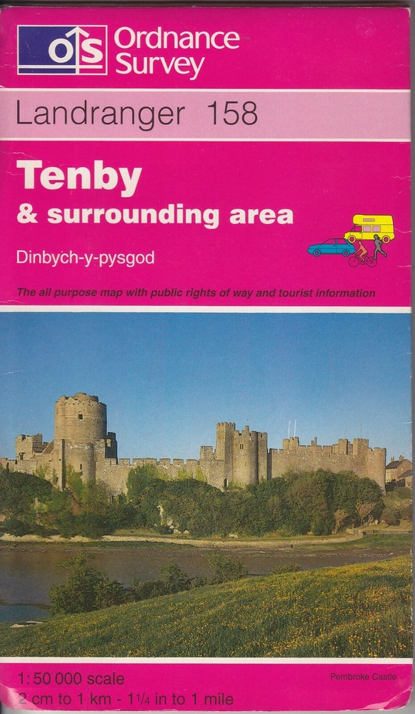 Ordnance Survey 1:50,000 Landranger Map Sheet 158: Tenby & surrounding area