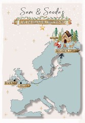 Couple travel map